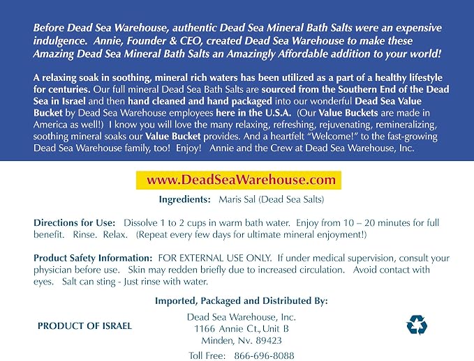 Dead Sea Warehouse-Amazing Minerals Dead Sea Bath Salts, 100% Full Mineral - Image 2