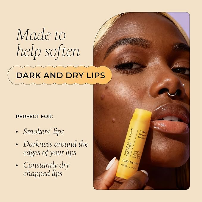 Glo Melanin All Natural Lemon and Turmeric Lip Balm - Image 2