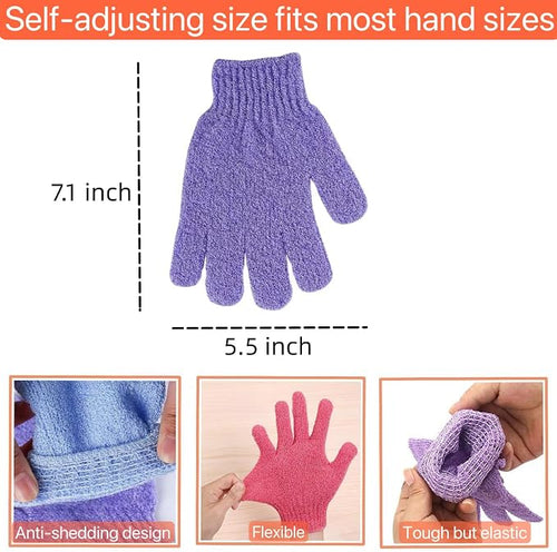 12 Pcs Exfoliating Bath Gloves, Deep Scrubbing Dead Skin Shower Gloves - Image 2