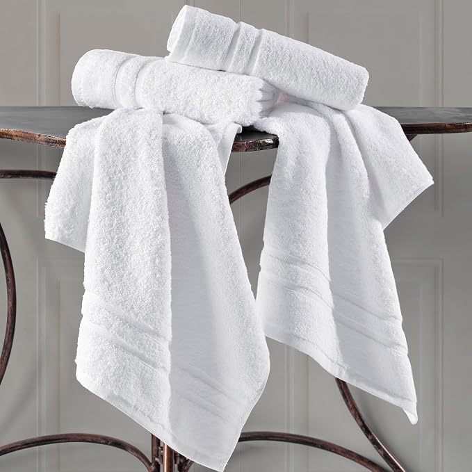 Hawmam Linen White Hand Towels for Bathroom, 16x29 Inch, Premium Turkish Cotton - Image 5