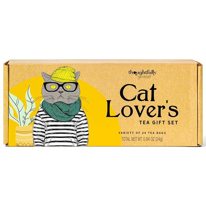 Thoughtfully Gourmet Cat Lover's Tea Gift Set: Includes 24 Teas in 6 Flavors - Image 7