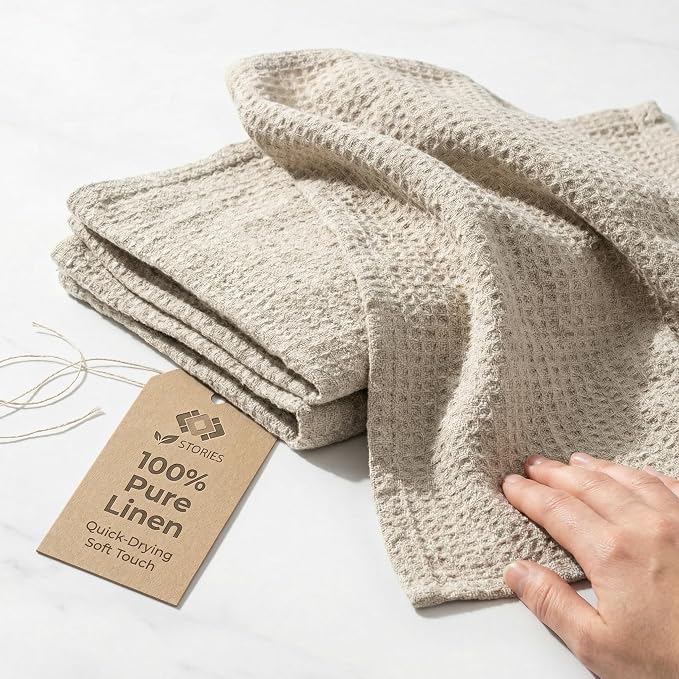 100% European Linen Hand Towels - Image 6
