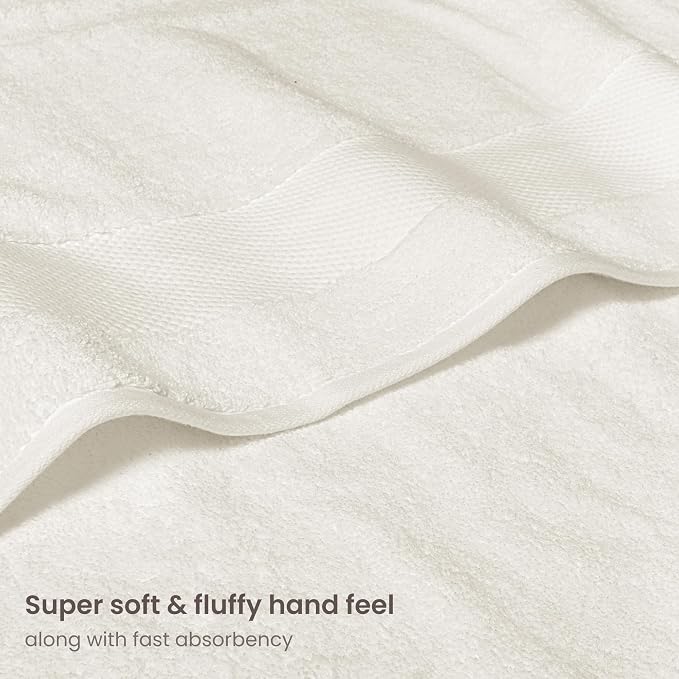 BIOWEAVES 100% Organic Cotton 700 GSM Plush 6-Piece Towel Set GOTS Certified - Image 3