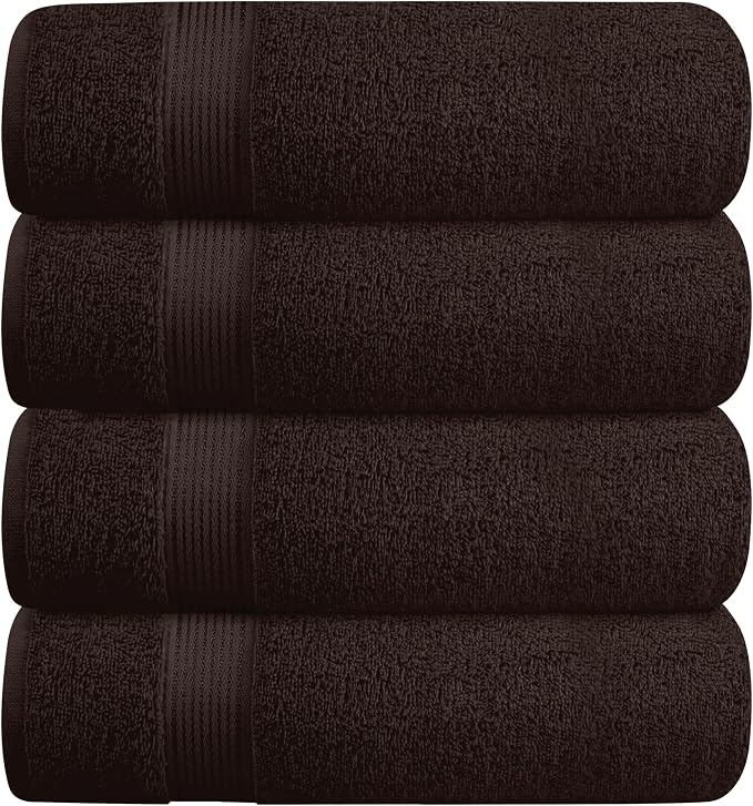 BELZZI Home Ultra Soft 4 Pack Oversized Bath Towel Set 27x54, Cotton Compact by Unknown