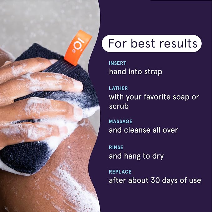 Cleanlogic Detoxify Purifying Charcoal Infused Exfoliating Body Scrubber - Image 4