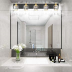 Aipsun Crystal Bathroom Vanity Light Black Vanity Lighting fixtures 5 Lights - Image 4