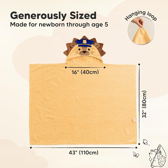 KeaBabies Organic Baby Towel - Image 2