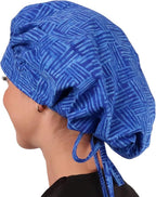 Sparkling EARTH Banded Bouffant Surgical Scrub Ponytail Working Caps and - Image 4