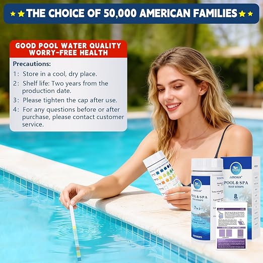 8-in-1 Pool Test Strips, 151 Strips Spa and Hot Tub Water Testing Kit, Pool - Image 6
