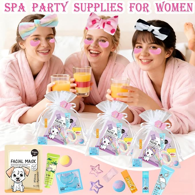 72PCS Spa Party Supplies for Women, Spa Party Favors Include Face Masks - Image 4