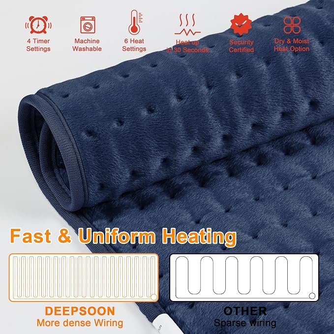 Deepsoon Heating Pad, Electric Heating Pads - Image 9
