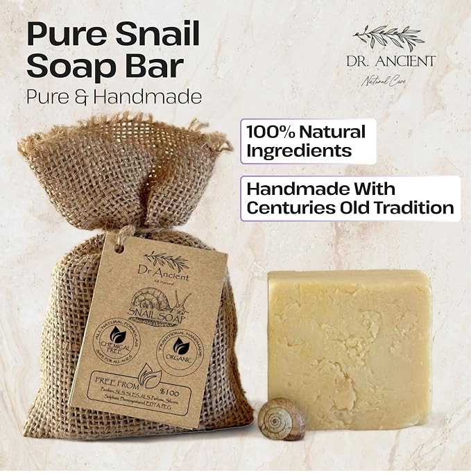 Dr.Ancient Snail Soap Bar, Organic Soap Bars Handcrafted the Traditional Way - Image 2