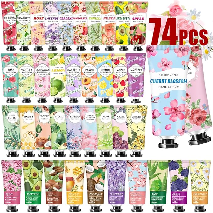 74 Pack Hand Cream Gifts Set Stocking Stuffers by ANKOOY