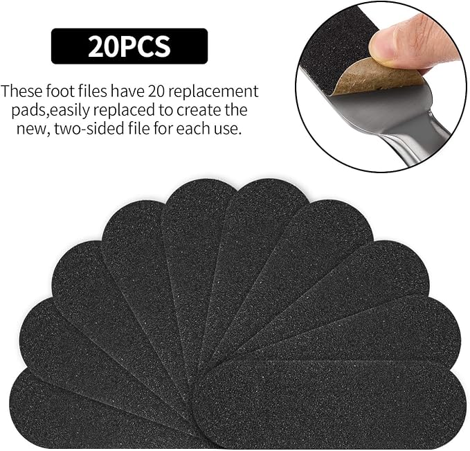 Mudder 2 Pieces Stainless Steel Pedicure Foot File Callus Remover Foot Scrubber - Image 4