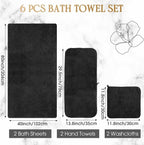 Peryiter Oversized Bath Towels Set of 6 - Image 2