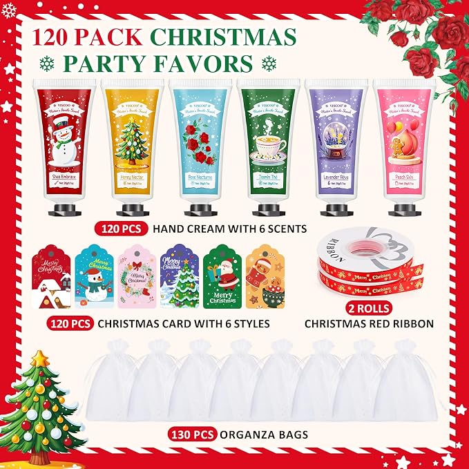VISCOO 120 Sets Christmas Hand Cream Gift Set - Image 2