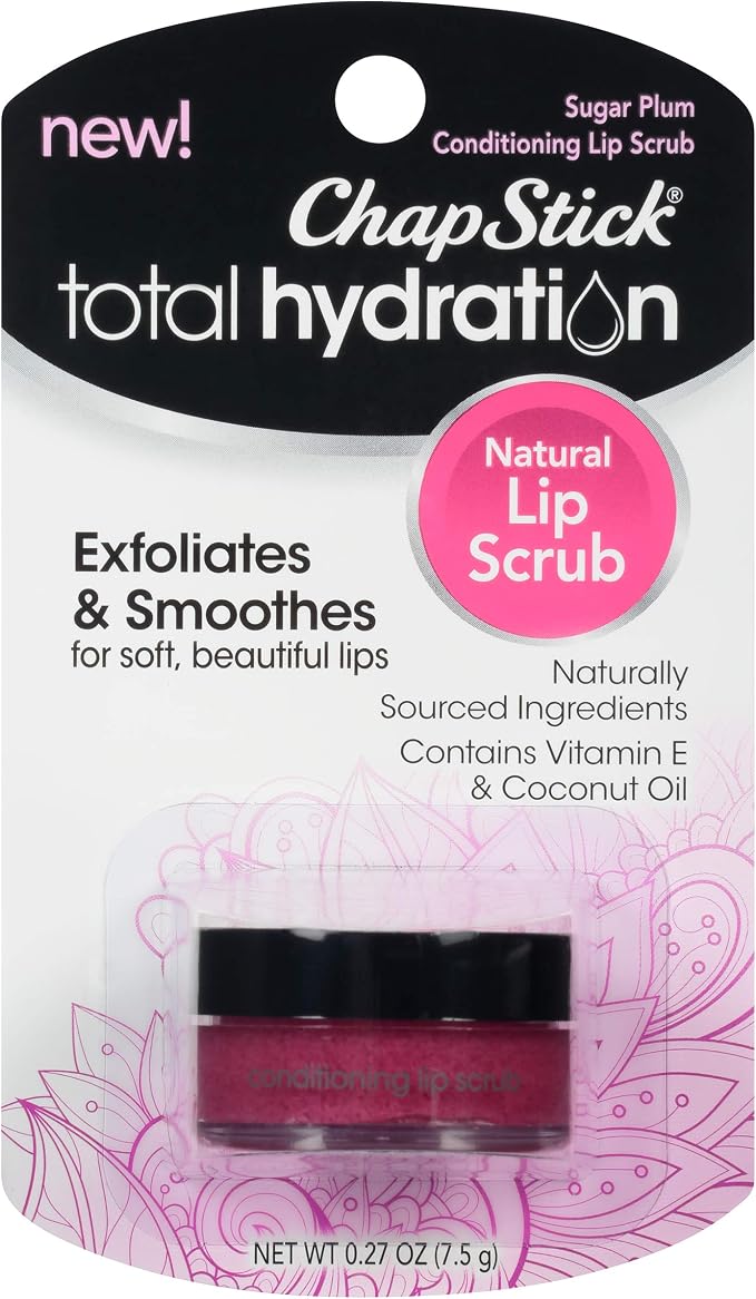 ChapStick Total Hydration Sugar Plum Flavor Conditioning Lip Scrub and Lip by ChapStick