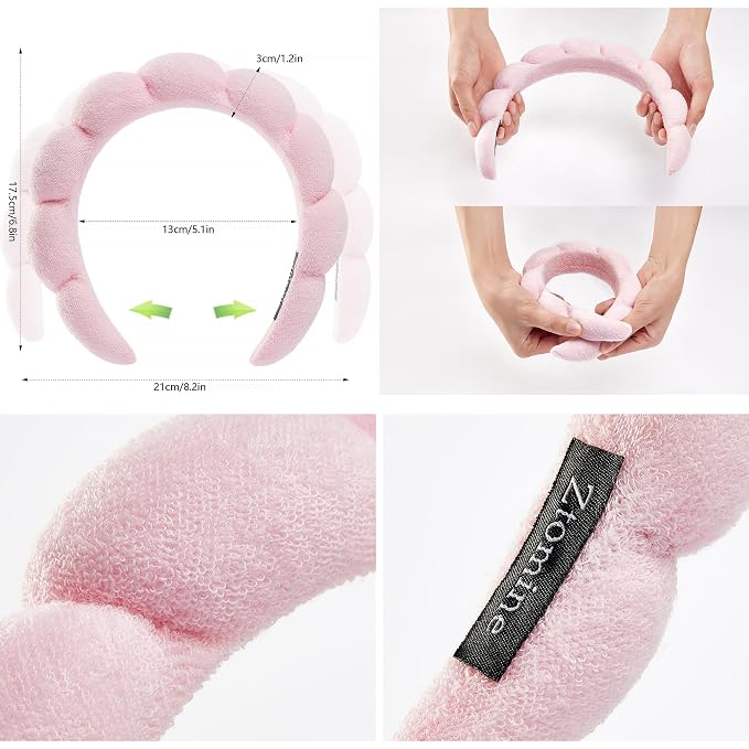 Ztomine Spa Terry Cloth Headband Combo Pack - Image 2