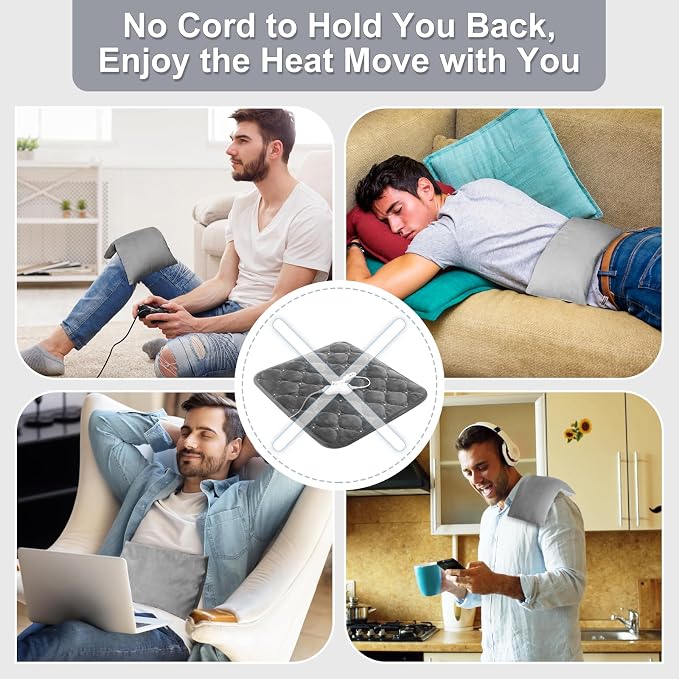 SuzziPad Microwave Heating Pad for Reduce Discomfort Washable Cover, 7x12 - Image 7