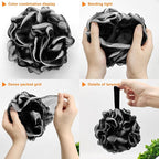 Loofah Charcoal Bath Shower Sponge Body Scrubber, 75g XL Exfoliate Mesh Pouf - Image 4