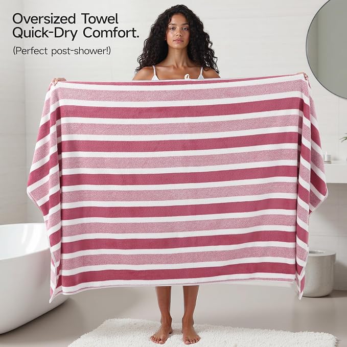 REDKISS Ultra Soft Bath Towel Set 6-Piece 35"x70" | 100% Microfiber, Highly - Image 7