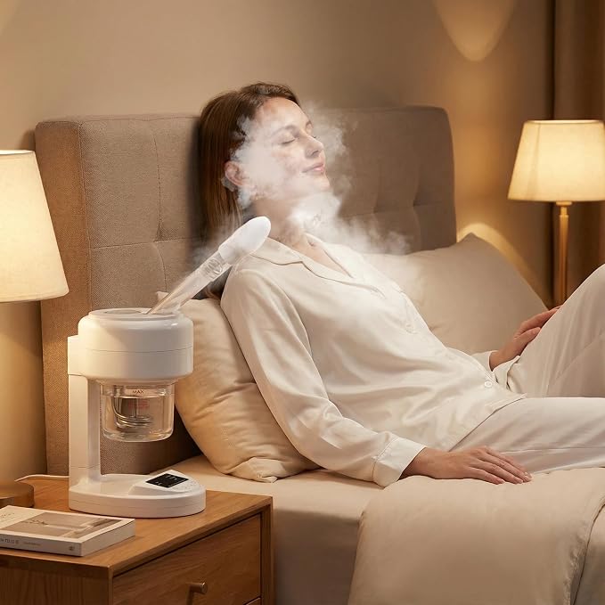 Nano Ionic Facial Steamer, 360° Rotatable Portable Mist Sprayer, Warm Mist Face - Image 2