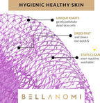 BELLANOMI African Exfoliating Net Sponge, Authentic African Bath Sponge - Image 6