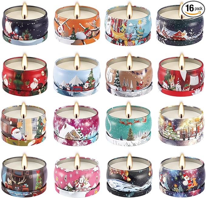WPONSZU 16Pack Christmas Scented Candles, Candvent Calendar 2025, Gift Set by WPONSZU