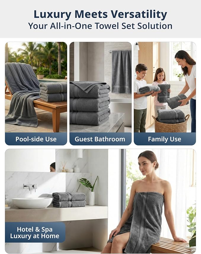 LANE LINEN Large Bath Towels - Image 7