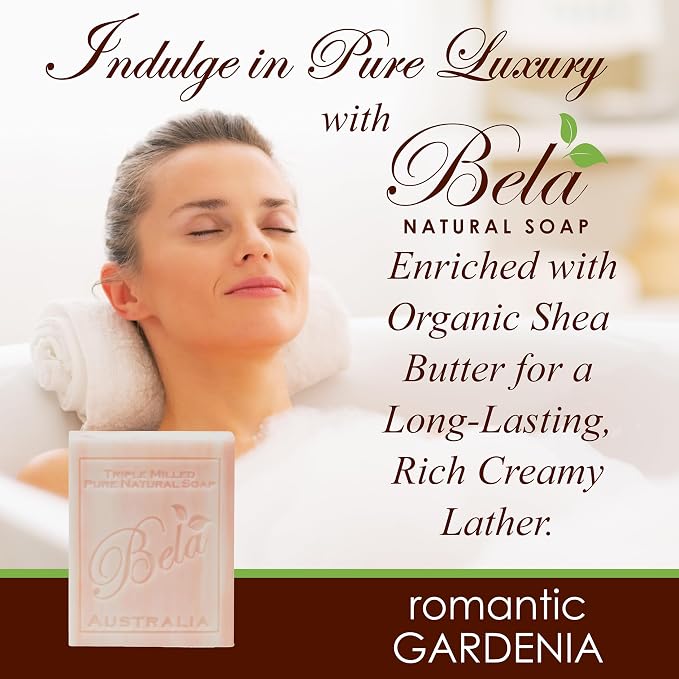 BELA Romantic Gardenia Soap 3.3 OZ Pack of 6, Long Lasting French Triple Milled - Image 6