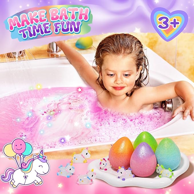 Qivatex Unicorn Bath Bombs for Girls - Image 3