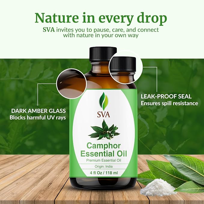 SVA Camphor Essential Oil – 4 Fl Oz – 100% Natural Camphor Oil - Image 7