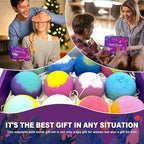 Bath Bombs for Women Gift Set 12 Pack Natural Relaxing Bath Bombs for - Image 3