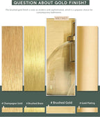 Bathroom Light Fixtures, 3-Light Brushed Gold Vanity Light, Modern Wall Sconces - Image 7