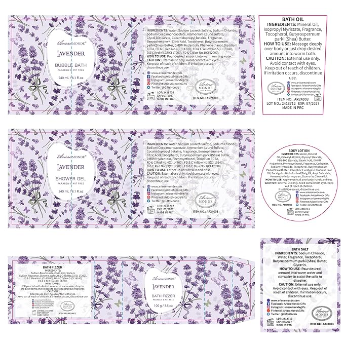 Bath Gift Baskets for Women, Lavender Relaxing Spa Gifts, Bath Spa Gift Basket - Image 8
