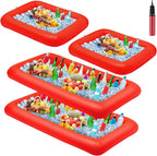 Leitee 4 Pcs Inflatable Ice Serving Bars Buffet Serving Tray Drink Cooler by Leitee
