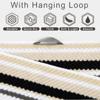 VOOVA & MOVAS Quick Dry Soft Absorbent Black Striped Towel Set - Image 3