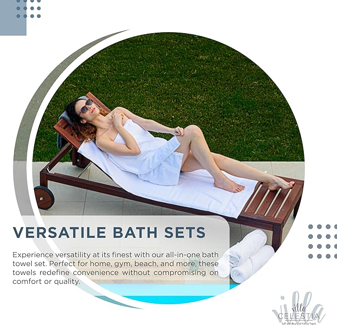 100% Cotton Bath Towel Set of 24-6 Bath Towels, 6 Hand Towels, 12 Wash Cloths - Image 7