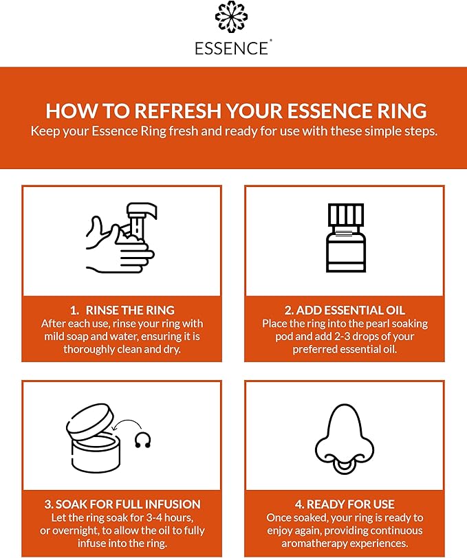Essence Wearable Aromatherapy Nasal Diffuser – Orange Essential Oil Nose Ring - Image 5