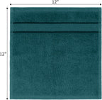 Cotton Craft Ultra Soft 12 Pack Wash Cloths 12x12 Teal Weighs 2 Ounces Each - Image 2