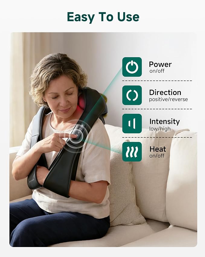 Snailax Shiatsu Neck and Shoulder Massager - Image 5