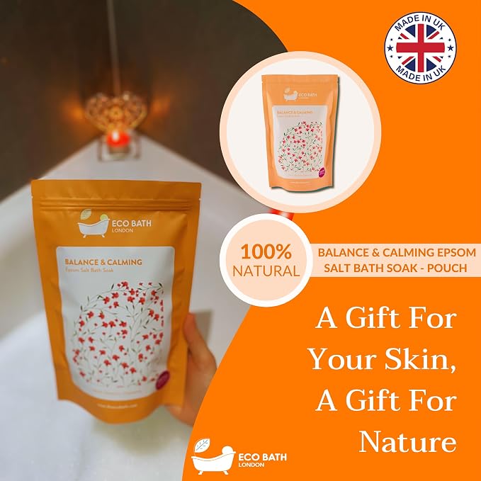 Eco Bath London Balance and Calming Epsom Salt Bath Soak – Pouch 2.2 LB | Made - Image 6