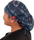 Sparkling EARTH Big Hair Ponytail Classic Surgical Style Scrub Working Cap - Image 4