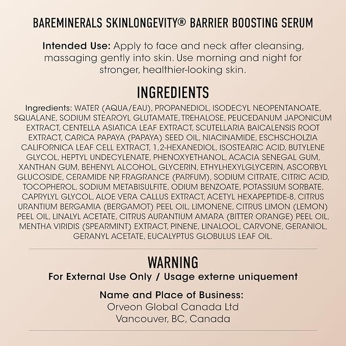 bareMinerals SKINLONGEVITY Barrier Boosting Serum, Hydrating Face Serum - Image 2
