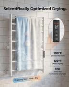 Foldable Heated Towel Rack, Dual-Zone Electric Towel Warmer Rack - Image 5