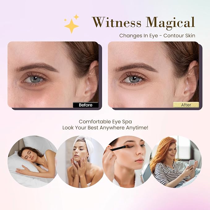 32 Pairs 24K Gold Under Eye Patches, 32 Sets Anti Wrinkle Collagen Undereye Pad - Image 5