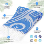 Genovega 6 Packs Oversized Turkish Beach Bath Towel Set Bulk 74"x38" Extra - Image 3