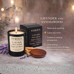 Lavender & Sandalwood Candle, Luxury Scented Soy Candle 7oz, Calming Relaxing - Image 2