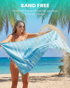 4 Packs Cotton Turkish Beach Towels Oversized Bath Pool Swim Towel Bulk Set - Image 3