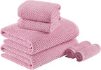 Madison Park Bathroom Towel Set of 6 Diagonal Ribbed, 500 GSM by MADISONPARK